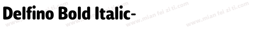 Delfino Bold Italic字体转换